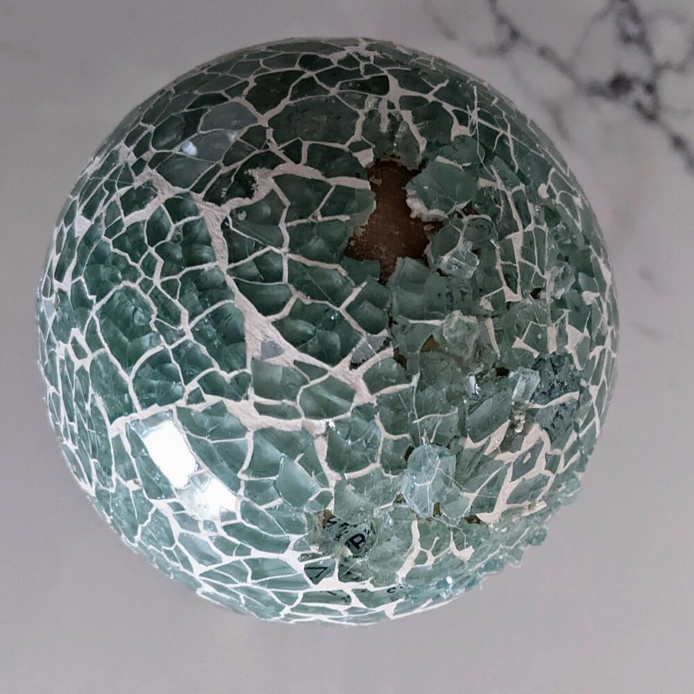 5 Decorative Orbs set, 4 Inch Decorative Balls Glass Mosaic Sphere Balls - Picture 7 of 7
